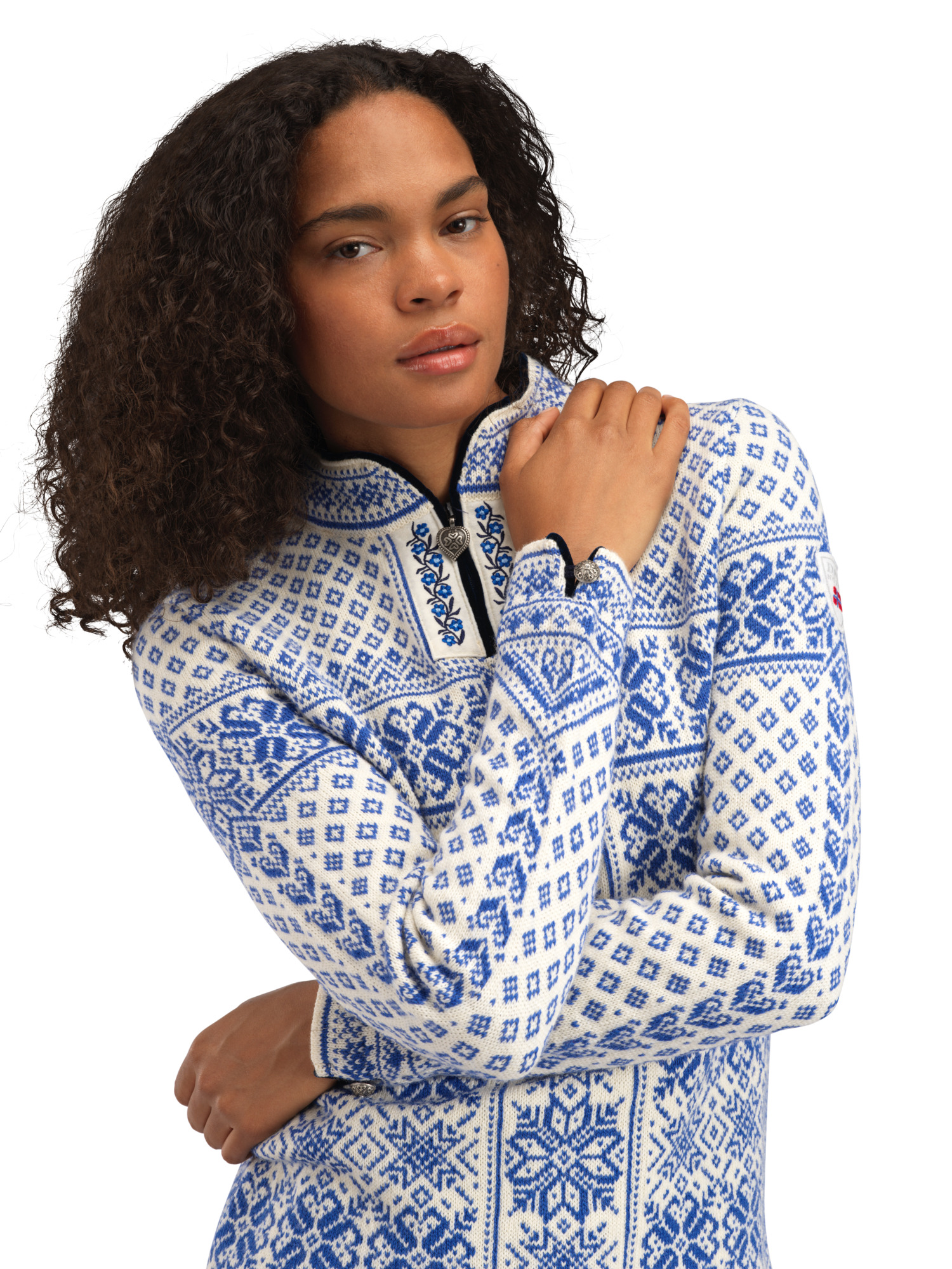Peace Women’s Knit Sweater  Ultramarine Offwhite