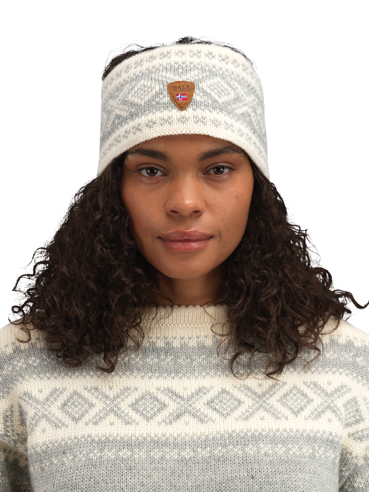 Cortina 1956 Headband - Norwegian Wool Grey White