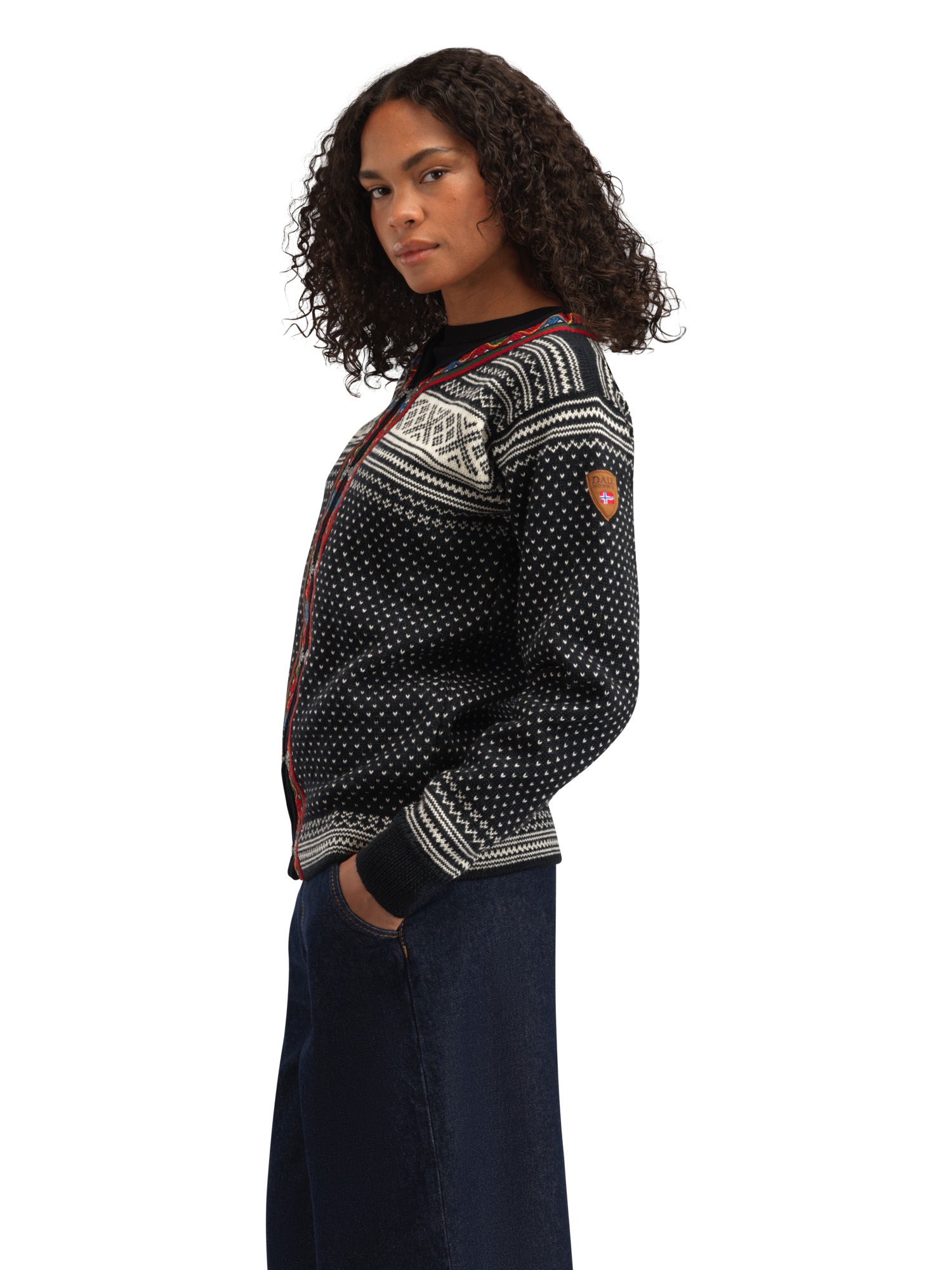 Setesdal Lusekofte Jacket Black Offwhite