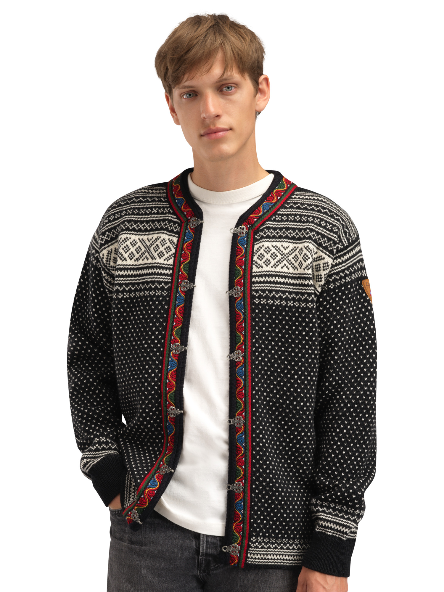 Setesdal Lusekofte Jacket Black Offwhite