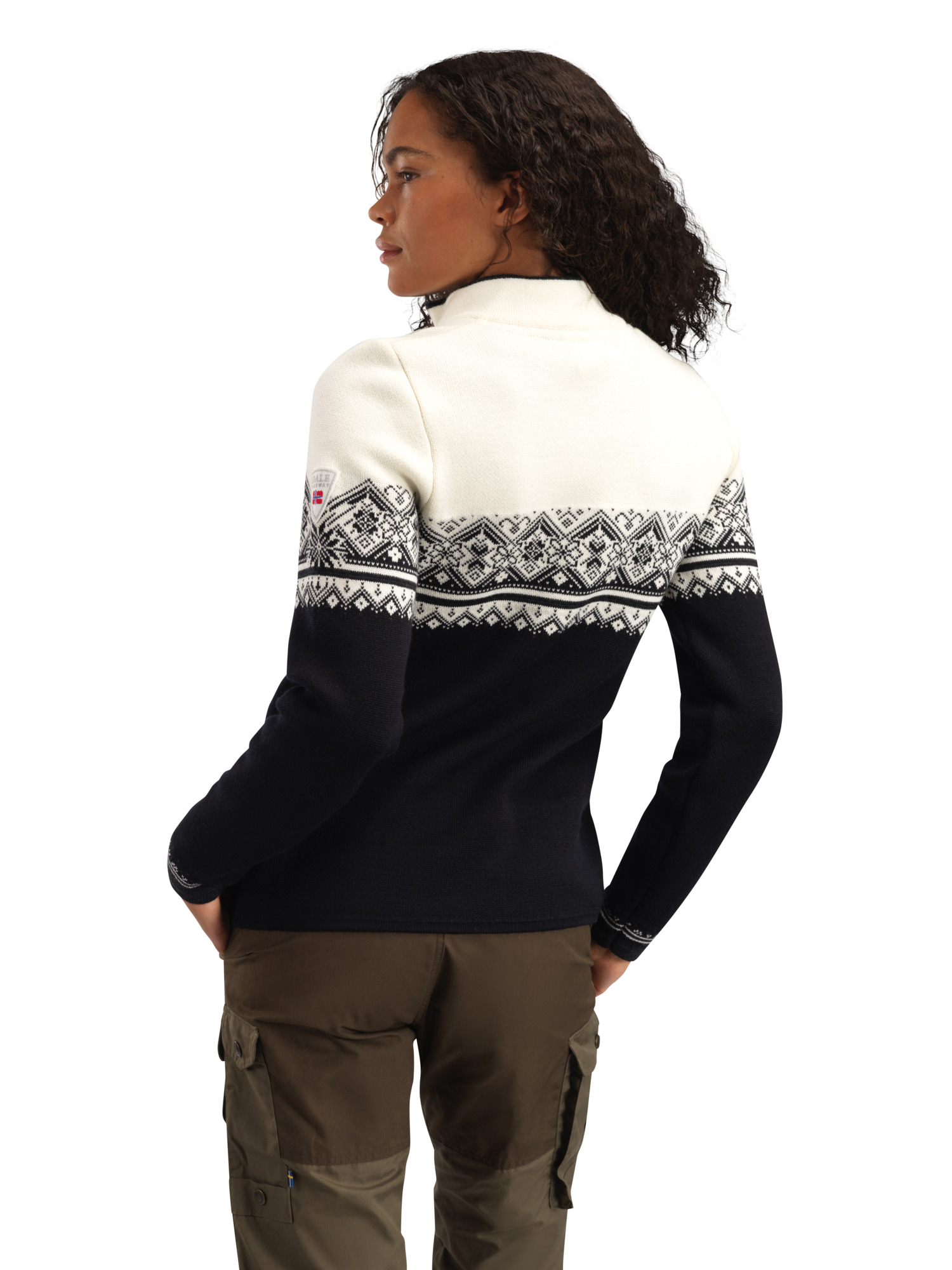 Moritz Women’s Sweater - Merino Wool Black White Darkcharcoal