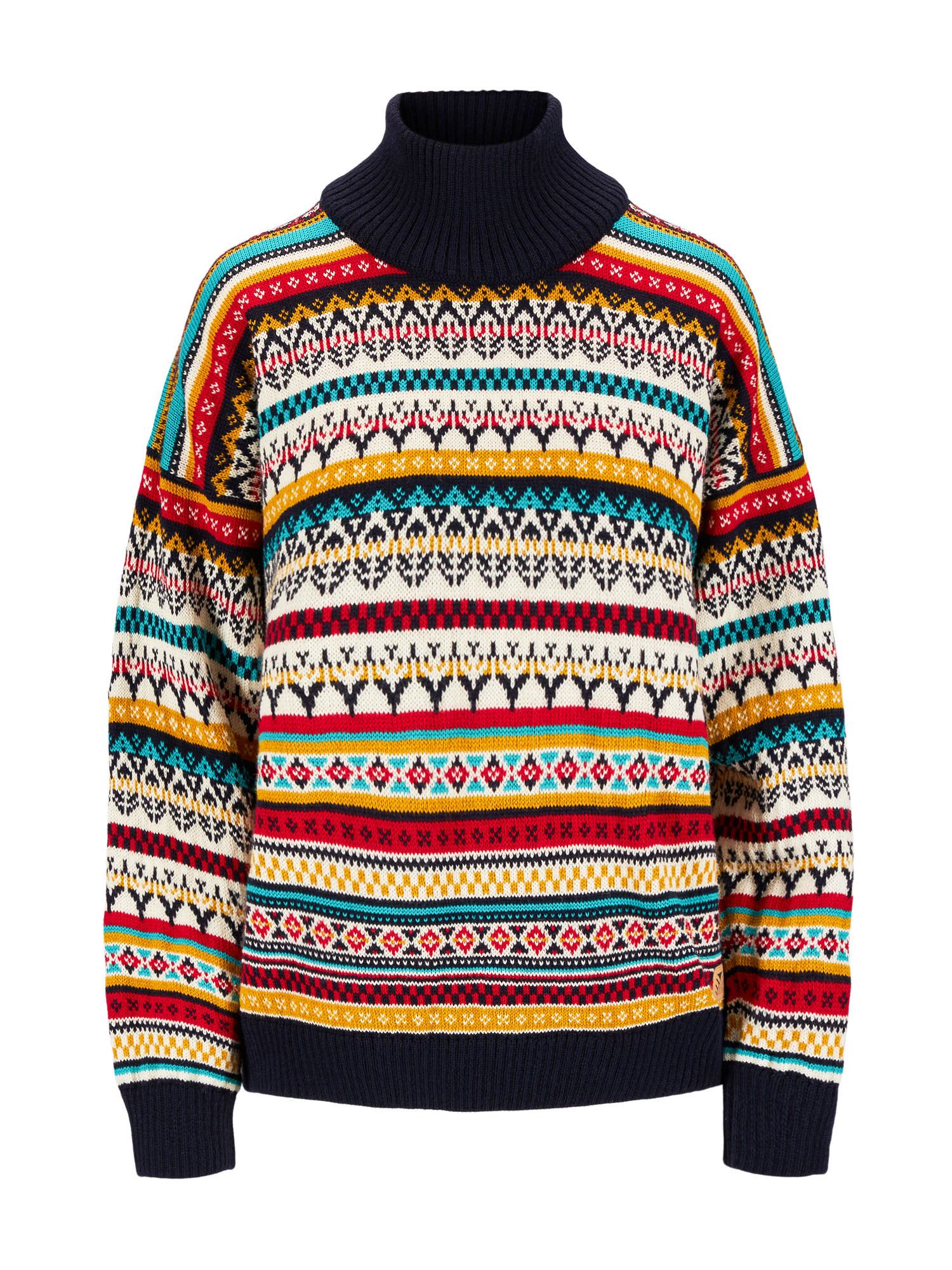 Utsira Women's Sweater Marine Offwhite Raspberry