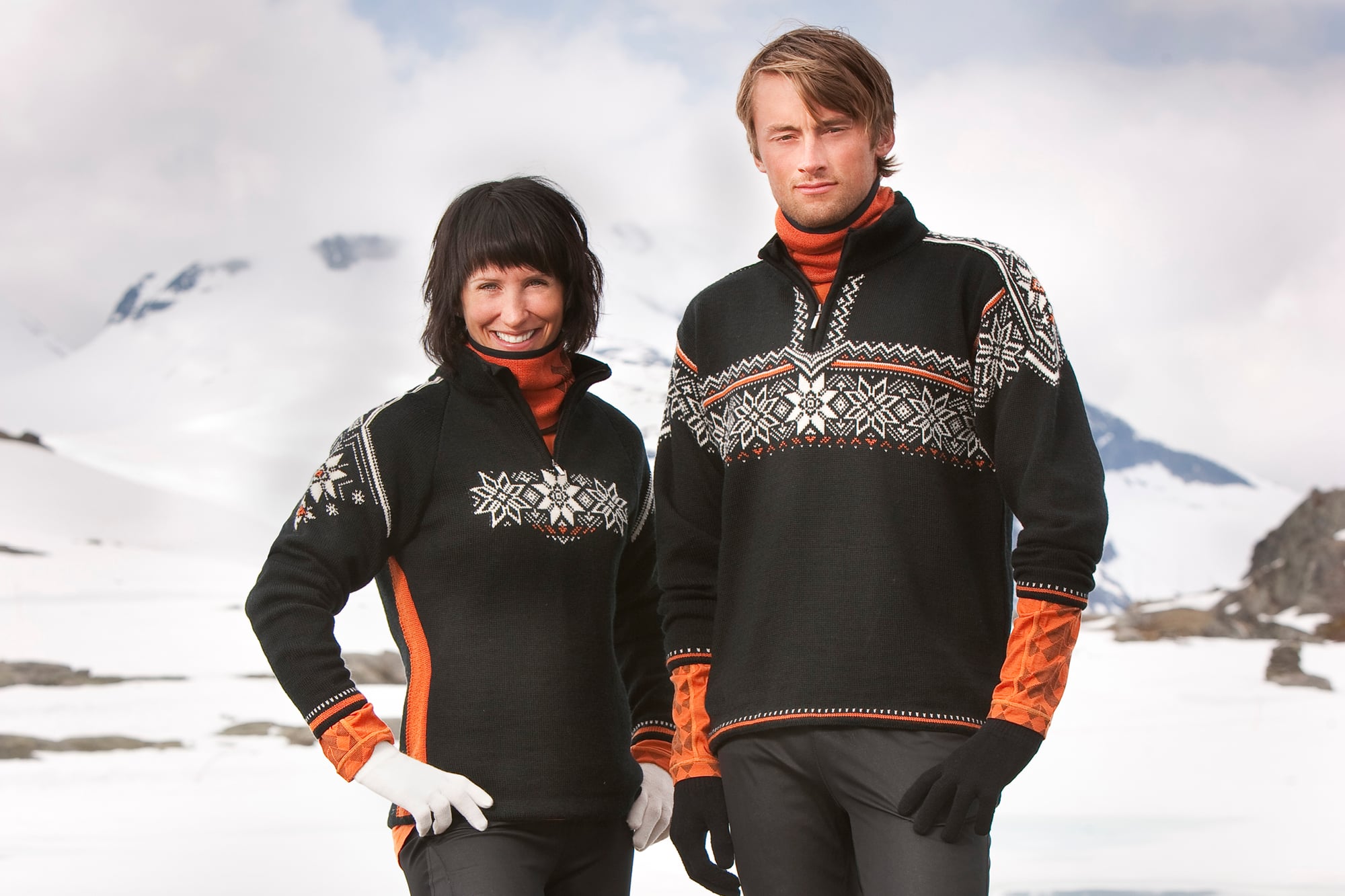 Ski-VM Oslo 2011På bildet: Marit Bjørgen og Petter Northug i den offisielle VM-genseren.